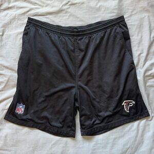 Reebok NFL Atlanta Falcons Shorts Men's Size Large Black Mesh Logo Vintage